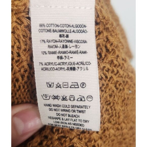 Free People Women's Sz. XS Peplum Polo Crochet Sleeveless Sweater - Picture 6 of 9